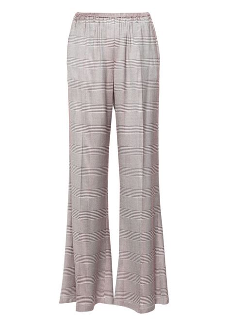 Pink plaid-check flared trousers Forte forte - women FORTE FORTE | 128232006